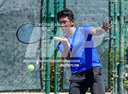 Thumbnail 2 in Davis vs. Dougherty Valley (CIF NorCal Regional Tennis Championships) photogallery.