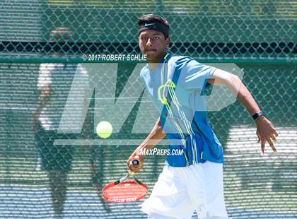 Thumbnail 3 in Davis vs. Dougherty Valley (CIF NorCal Regional Tennis Championships) photogallery.