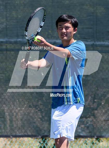 Thumbnail 3 in Davis vs. Dougherty Valley (CIF NorCal Regional Tennis Championships) photogallery.