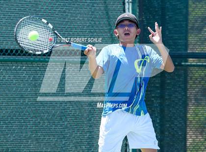 Thumbnail 2 in Davis vs. Dougherty Valley (CIF NorCal Regional Tennis Championships) photogallery.