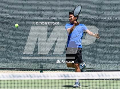 Thumbnail 3 in Davis vs. Dougherty Valley (CIF NorCal Regional Tennis Championships) photogallery.