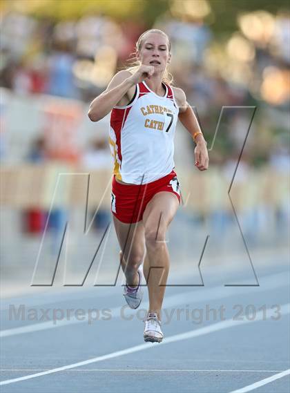 Thumbnail 3 in CIF State Track and Field (Girls 100m Dash) photogallery.