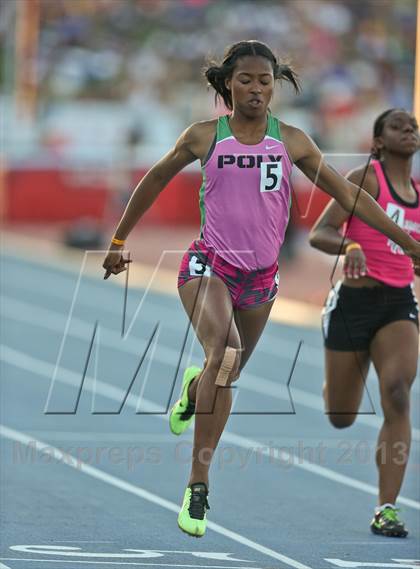 Thumbnail 2 in CIF State Track and Field (Girls 100m Dash) photogallery.