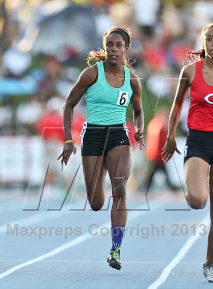 Thumbnail 2 in CIF State Track and Field (Girls 100m Dash) photogallery.