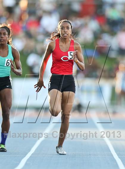 Thumbnail 3 in CIF State Track and Field (Girls 100m Dash) photogallery.