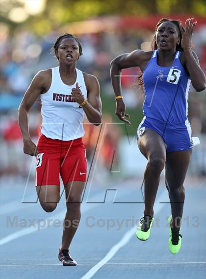 Thumbnail 2 in CIF State Track and Field (Girls 100m Dash) photogallery.