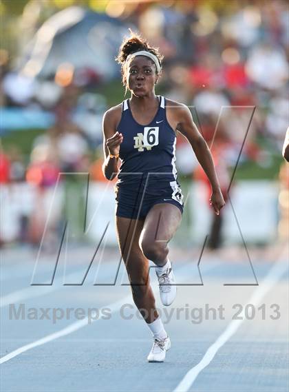 Thumbnail 2 in CIF State Track and Field (Girls 100m Dash) photogallery.