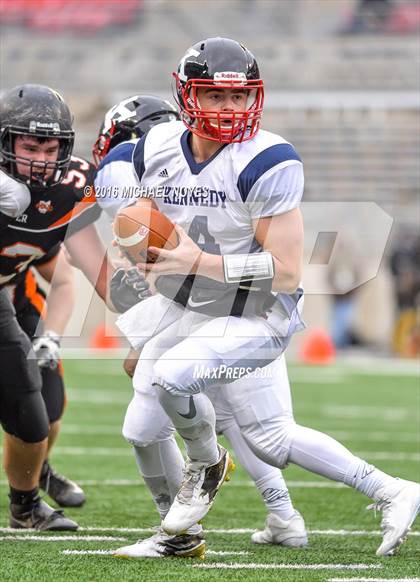 Thumbnail 2 in John F. Kennedy Catholic vs. Minster (OHSAA Division VII Final)  photogallery.