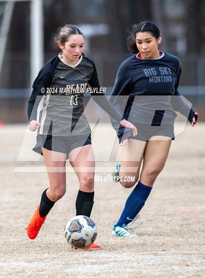 Thumbnail 3 in Terry Sanford vs Gray's Creek (Kicking for Cancer Girls Soccer Jamboree) (scrimmage) photogallery.