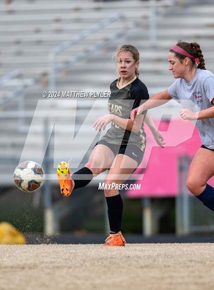 Thumbnail 3 in Terry Sanford vs Gray's Creek (Kicking for Cancer Girls Soccer Jamboree) (scrimmage) photogallery.