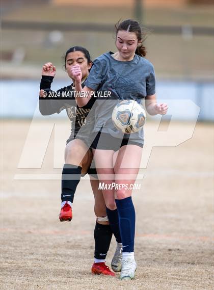 Thumbnail 2 in Terry Sanford vs Gray's Creek (Kicking for Cancer Girls Soccer Jamboree) (scrimmage) photogallery.