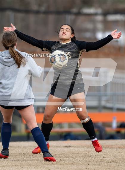 Thumbnail 3 in Terry Sanford vs Gray's Creek (Kicking for Cancer Girls Soccer Jamboree) (scrimmage) photogallery.