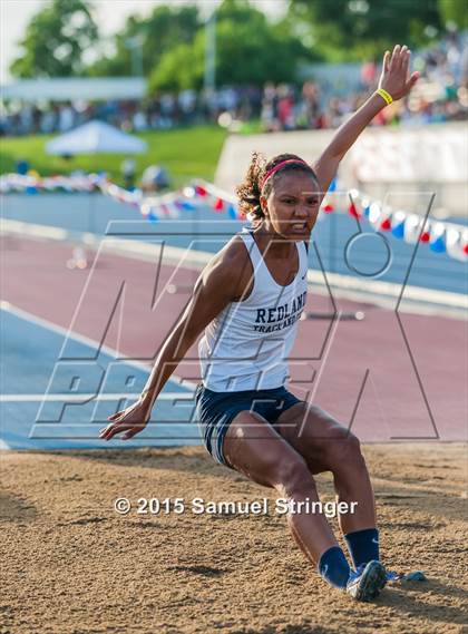 Thumbnail 3 in CIF State Track & Field Championships (Girls Long Jump Final) photogallery.