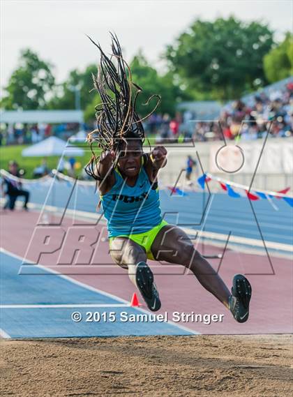 Thumbnail 2 in CIF State Track & Field Championships (Girls Long Jump Final) photogallery.