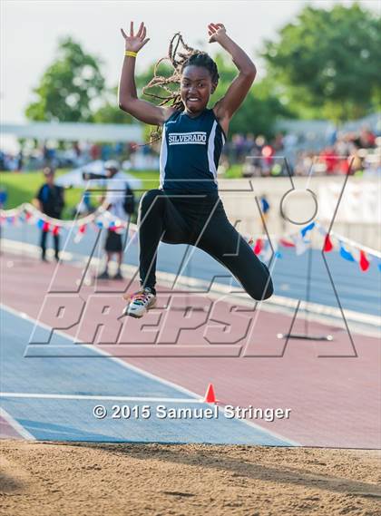 Thumbnail 1 in CIF State Track & Field Championships (Girls Long Jump Final) photogallery.