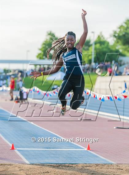 Thumbnail 2 in CIF State Track & Field Championships (Girls Long Jump Final) photogallery.