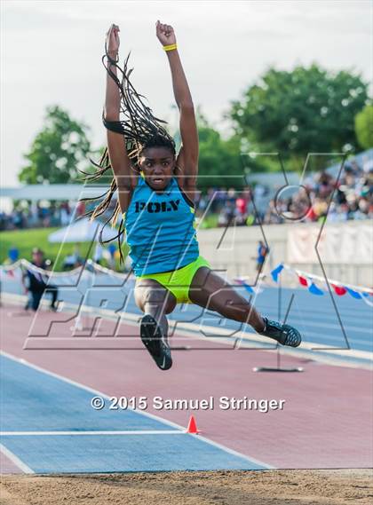 Thumbnail 1 in CIF State Track & Field Championships (Girls Long Jump Final) photogallery.