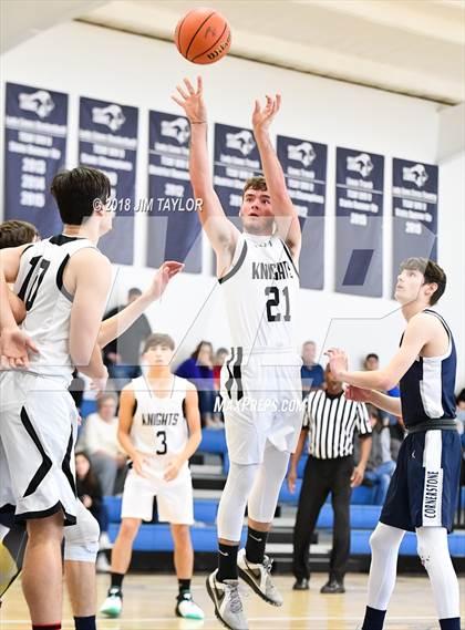 Thumbnail 3 in Stephenville FAITH vs Cornerstone Christian Academy (Weatherford Christian Tournament) photogallery.