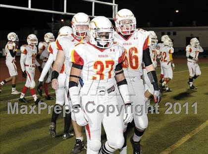 Thumbnail 2 in Whittier Christian vs. Monrovia (CIF SS Mid Valley Division Final) photogallery.