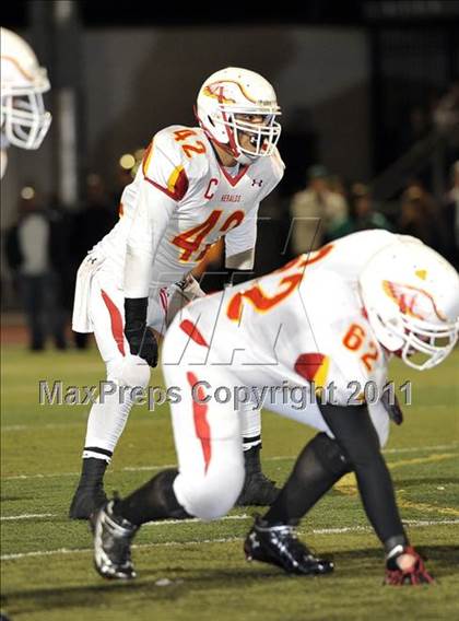 Thumbnail 2 in Whittier Christian vs. Monrovia (CIF SS Mid Valley Division Final) photogallery.