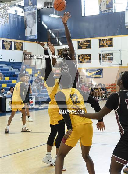 Thumbnail 1 in Cardinal Hayes vs Brooklyn Collegiate (Shooting Stars Basketball Showcase) photogallery.