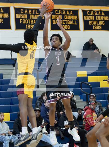 Thumbnail 2 in Cardinal Hayes vs Brooklyn Collegiate (Shooting Stars Basketball Showcase) photogallery.