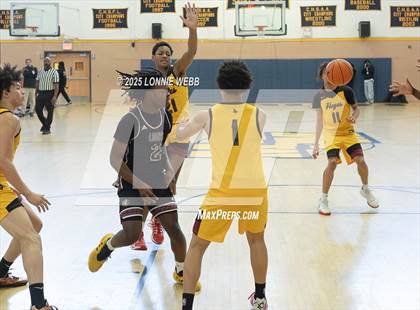 Thumbnail 3 in Cardinal Hayes vs Brooklyn Collegiate (Shooting Stars Basketball Showcase) photogallery.