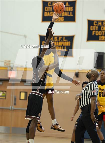 Thumbnail 1 in Cardinal Hayes vs Brooklyn Collegiate (Shooting Stars Basketball Showcase) photogallery.