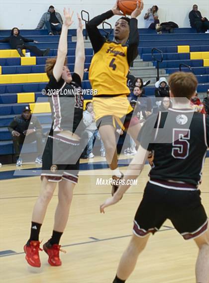 Thumbnail 3 in Cardinal Hayes vs Brooklyn Collegiate (Shooting Stars Basketball Showcase) photogallery.