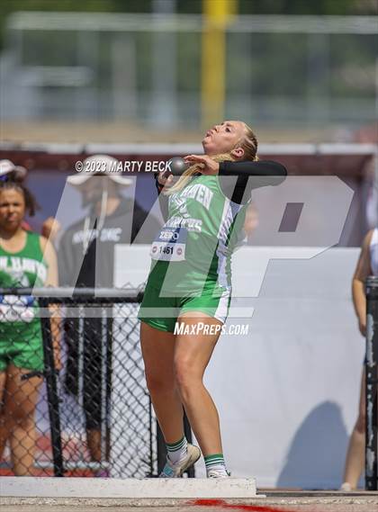 Thumbnail 3 in Class 2 Shot Put (MSHSAA State Championship) photogallery.