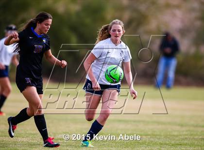 Thumbnail 2 in Phoenix Country Day vs Scottsdale Prep (PCDS Girls Soccer Desert Classic) photogallery.