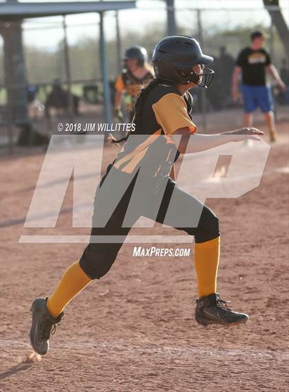 Thumbnail 2 in Arizona Lutheran Academy vs Phoenix Christian (Chandler Prep Softball Classic) photogallery.