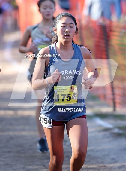 Thumbnail 2 in CIF State Cross Country Championships (Girls D3 Race) photogallery.