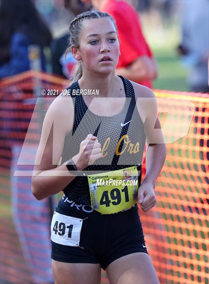 Thumbnail 2 in CIF State Cross Country Championships (Girls D3 Race) photogallery.