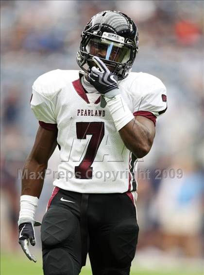 Thumbnail 1 in Pearland @ Kingwood (High School Football Kick Off Classic) photogallery.