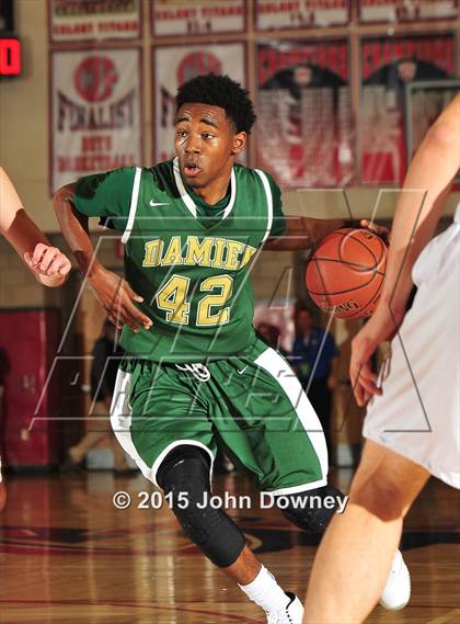 Thumbnail 3 in Damien vs. Cathedral (CIF SoCal Regional D3 Final) photogallery.