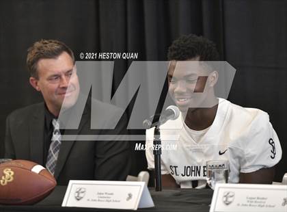 Thumbnail 1 in Trinity League Football Media Day - St. John Bosco photogallery.