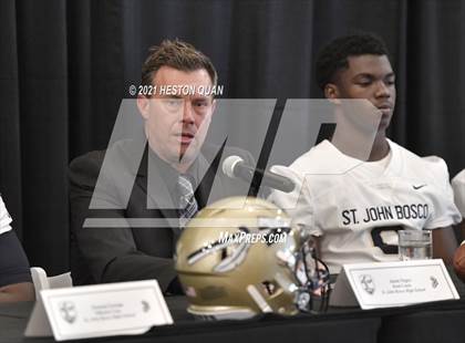Thumbnail 2 in Trinity League Football Media Day - St. John Bosco photogallery.