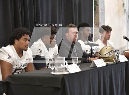 Thumbnail 1 in Trinity League Football Media Day - St. John Bosco photogallery.