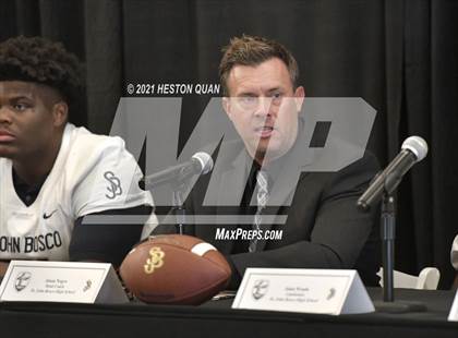 Thumbnail 1 in Trinity League Football Media Day - St. John Bosco photogallery.
