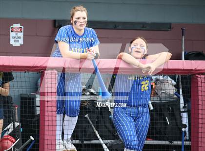 Thumbnail 3 in Aubrey vs Sulphur Springs (UIL 4A Softball Region 2 Regional Semifinal) photogallery.