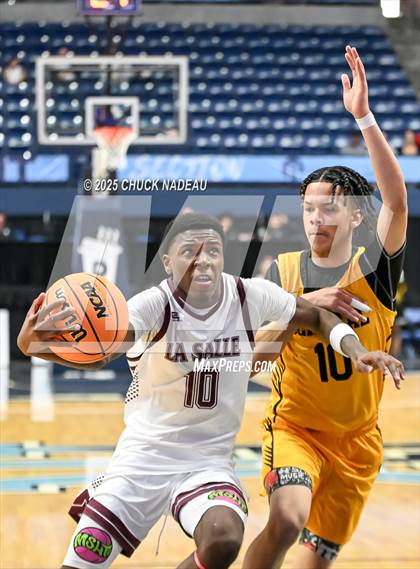 Thumbnail 1 in La Salle Academy vs. Central ( RIIL State Semifinal )  photogallery.
