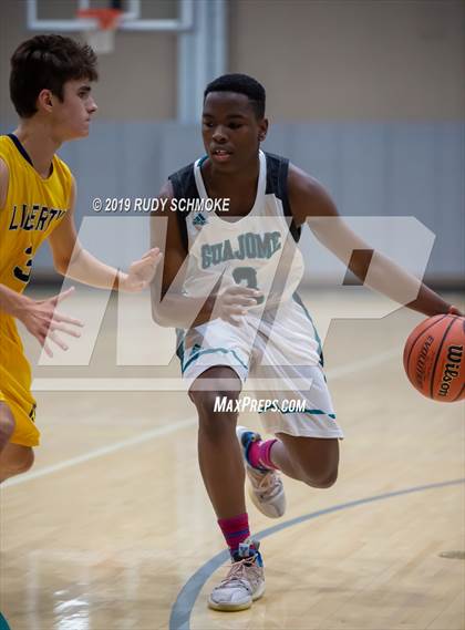 Thumbnail 3 in Guajome Park Academy vs. Liberty Charter (Del Lago Tip-Off Classic) photogallery.