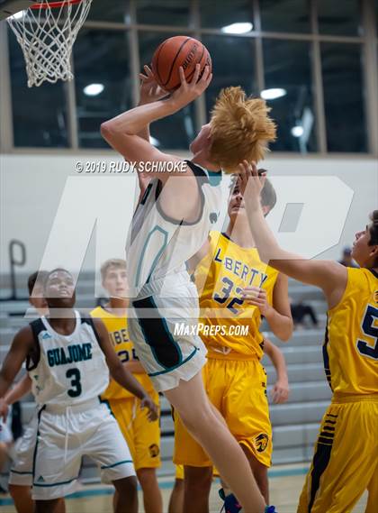 Thumbnail 1 in Guajome Park Academy vs. Liberty Charter (Del Lago Tip-Off Classic) photogallery.