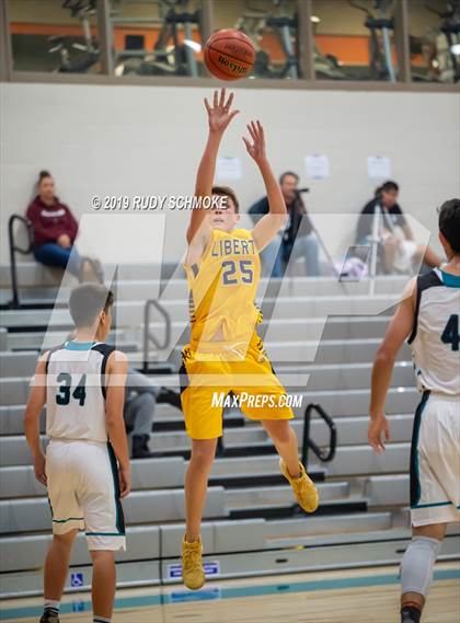 Thumbnail 2 in Guajome Park Academy vs. Liberty Charter (Del Lago Tip-Off Classic) photogallery.