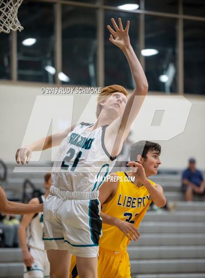 Thumbnail 1 in Guajome Park Academy vs. Liberty Charter (Del Lago Tip-Off Classic) photogallery.