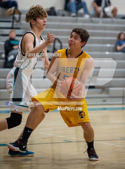 Thumbnail 2 in Guajome Park Academy vs. Liberty Charter (Del Lago Tip-Off Classic) photogallery.
