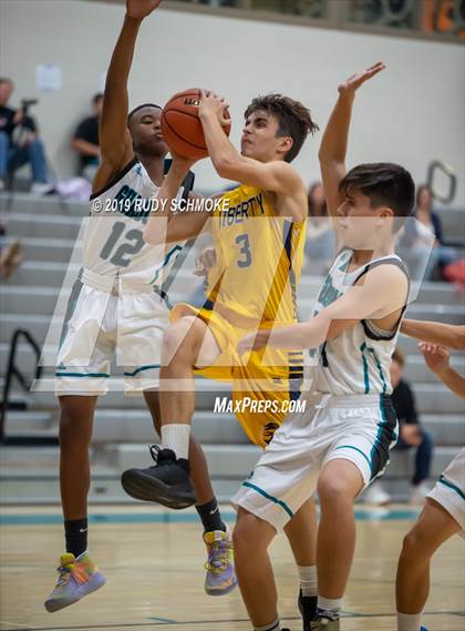 Thumbnail 1 in Guajome Park Academy vs. Liberty Charter (Del Lago Tip-Off Classic) photogallery.
