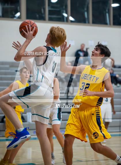 Thumbnail 2 in Guajome Park Academy vs. Liberty Charter (Del Lago Tip-Off Classic) photogallery.