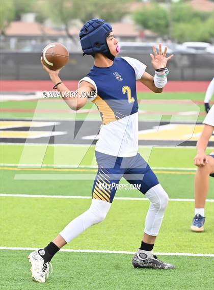 Thumbnail 1 in La Joya Community vs. Bourgade Catholic (Goldwater 7 on 7 Tournament) photogallery.